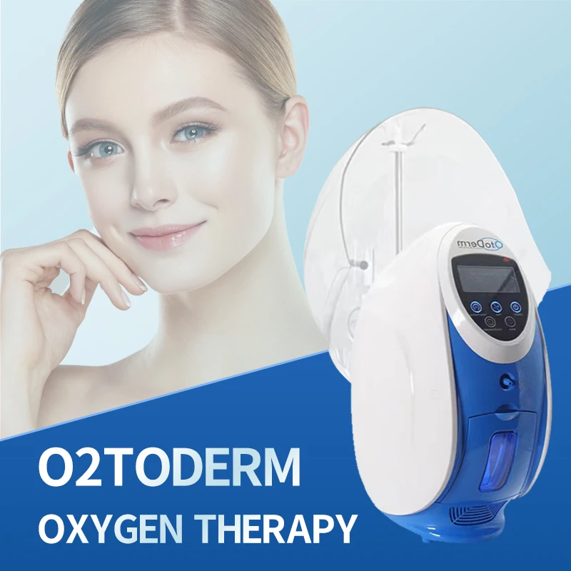 O2toderm Pure Oxygen Facial Big Dome Mask Spray Gun and High Oxygen Therapy Machine