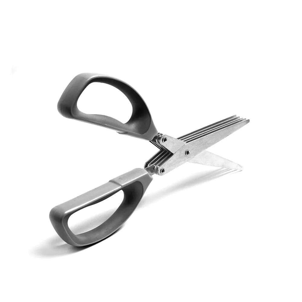 

Gastro PIRGE Herb Scissors Kitchen Scissors Stainless Steel with 5 Blades, Cutter Blade Multi Scissors - 82003