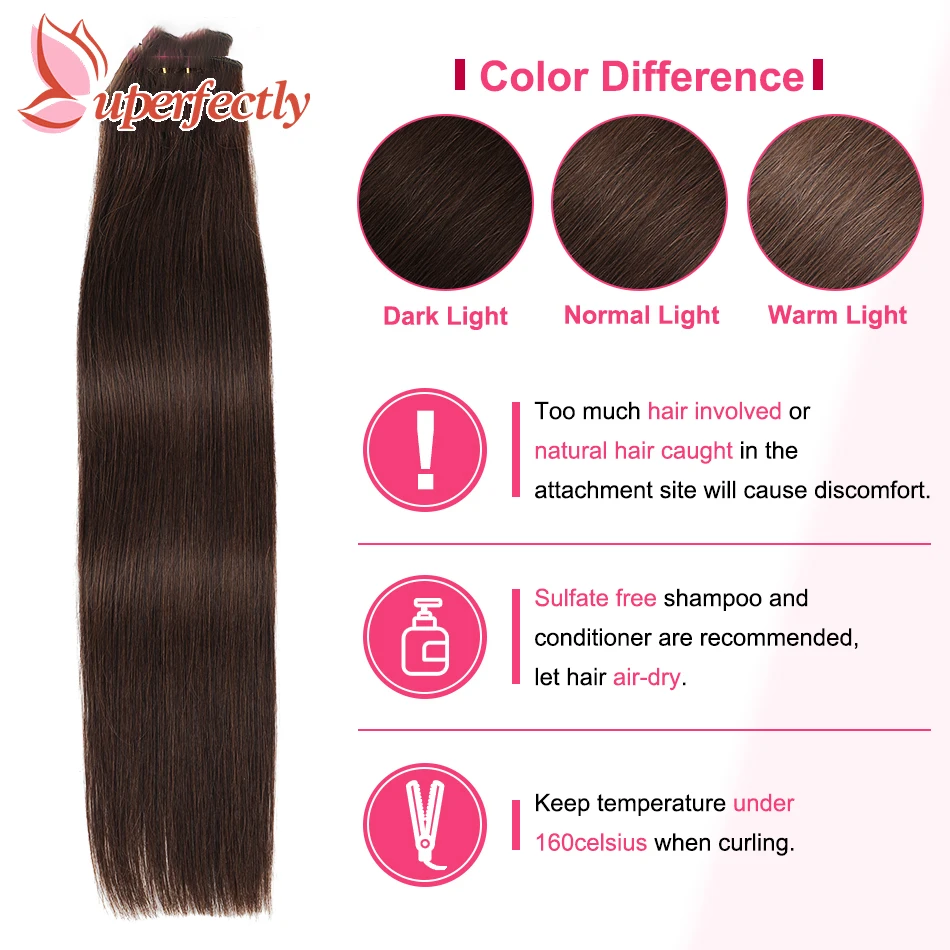 7 шт. пряди для наращивания волос 14-26 дюймов