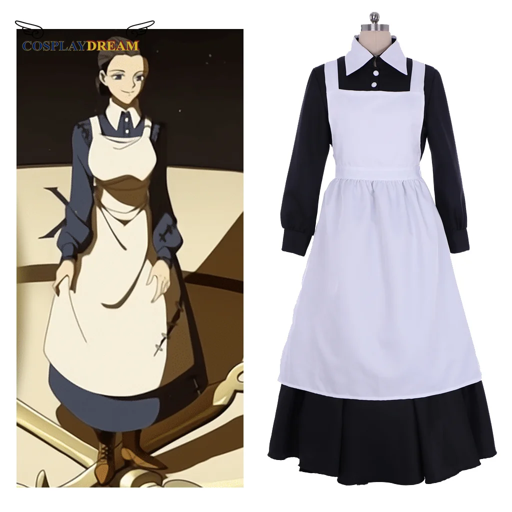 

Isabella Apron Dress New Anime The Promised Neverland Isabella Halloween Cosplay Costume Apron Maid Lolita Dress
