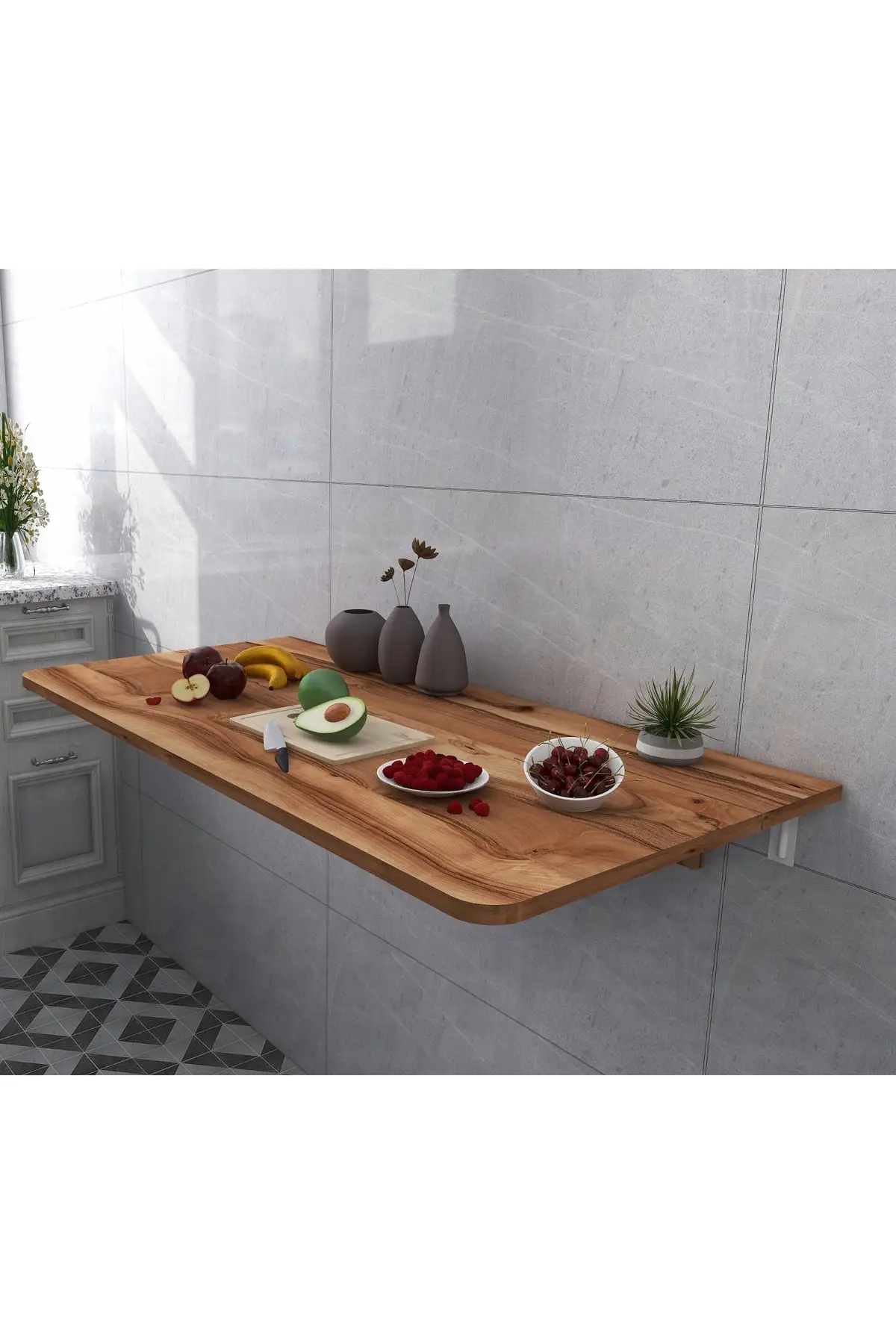 Складной обеденный стол домашняя мебель 6 различных цветов МДФ 45 х90 см