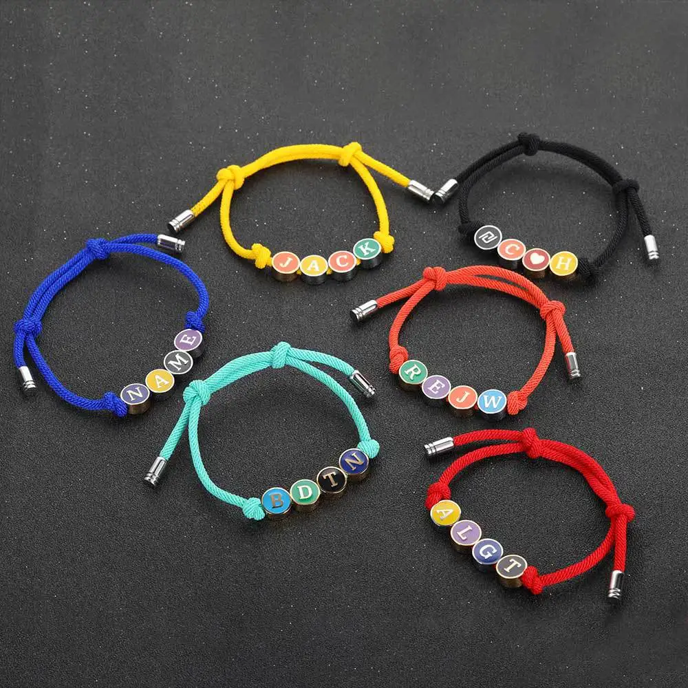 

Simple Multi Color Enamel Bracelet For Women Bijoux Christmas Gift Fashion Stainless Steel Wedding Jewelry Adjustable Size