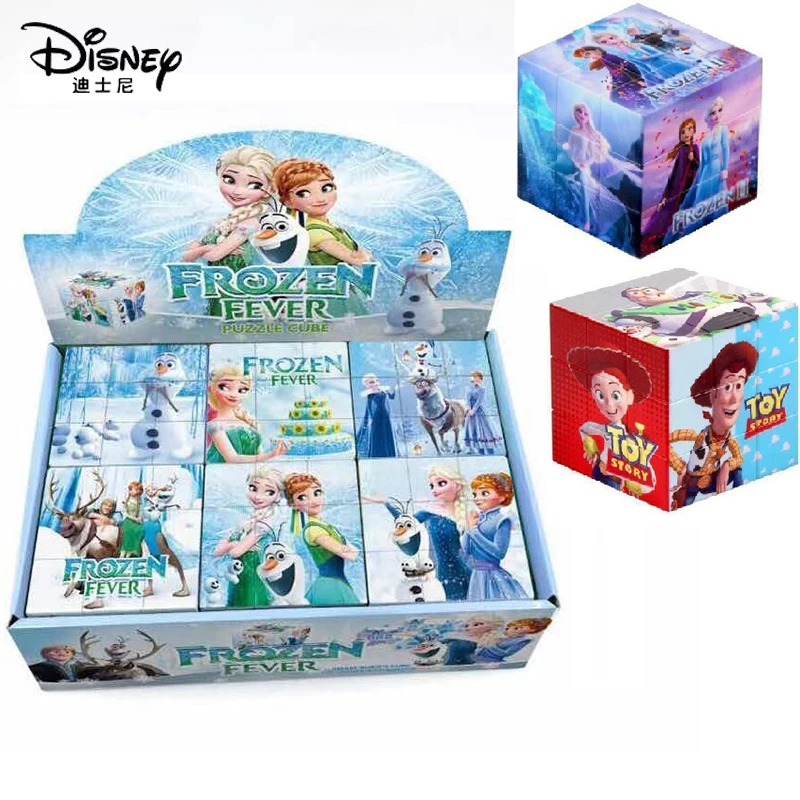 

Disney Frozen Spiderman iron Man mickey Children's Rubik's Cube Toys Cartoon Kid Gift Early Education Development Intelligence