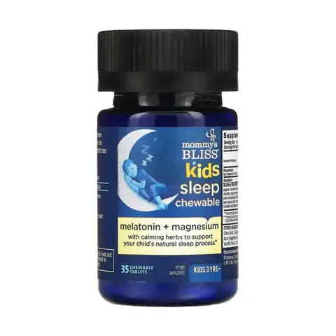 Kids Sleep Chewable, Melatonin + Magnesium, Kids 3 Yrs+, Natural Grape, 35 Chewable Tablets