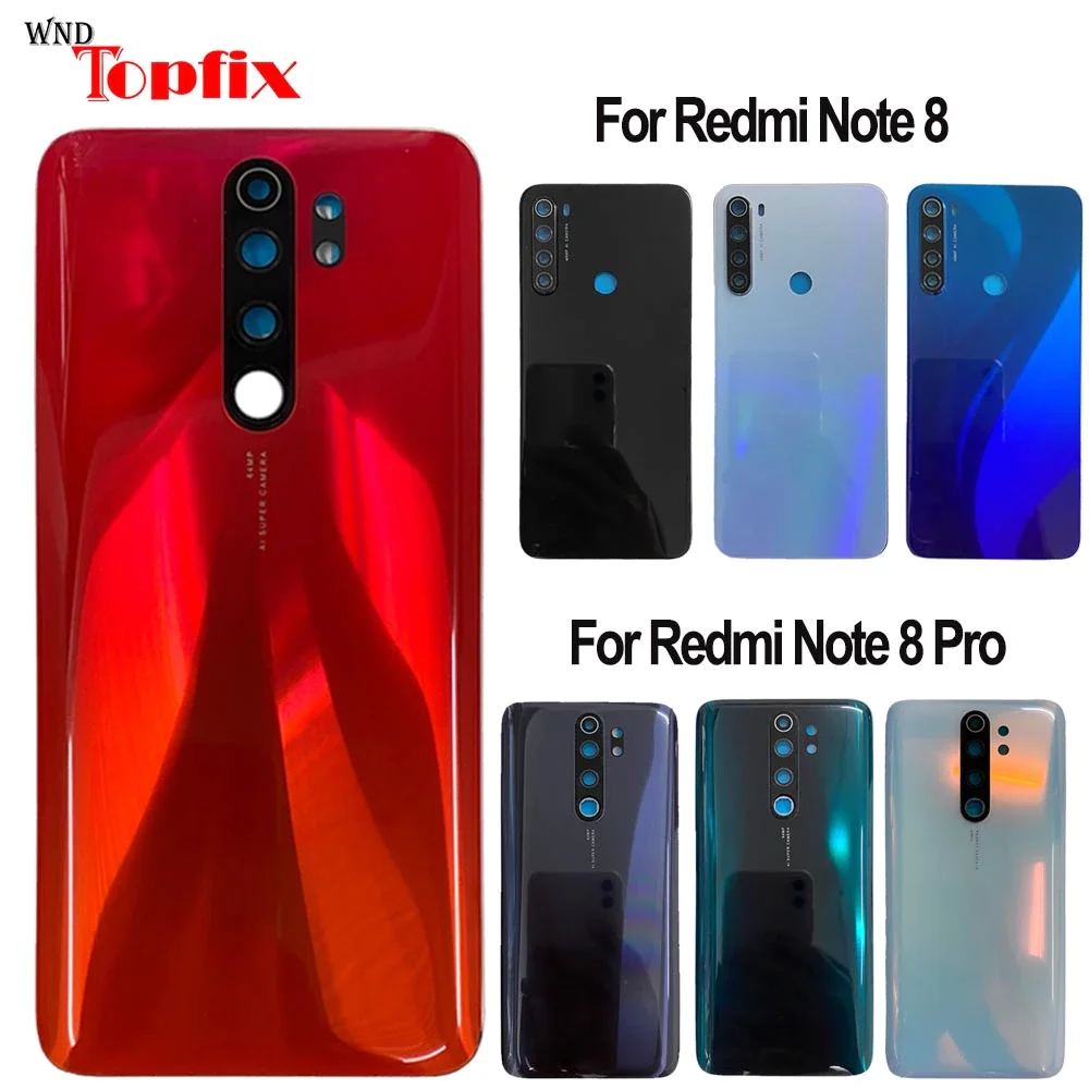 3D стекло для Xiaomi Redmi Note 8 Pro задняя крышка батарейного отсека заднее Крышка Корпус +
