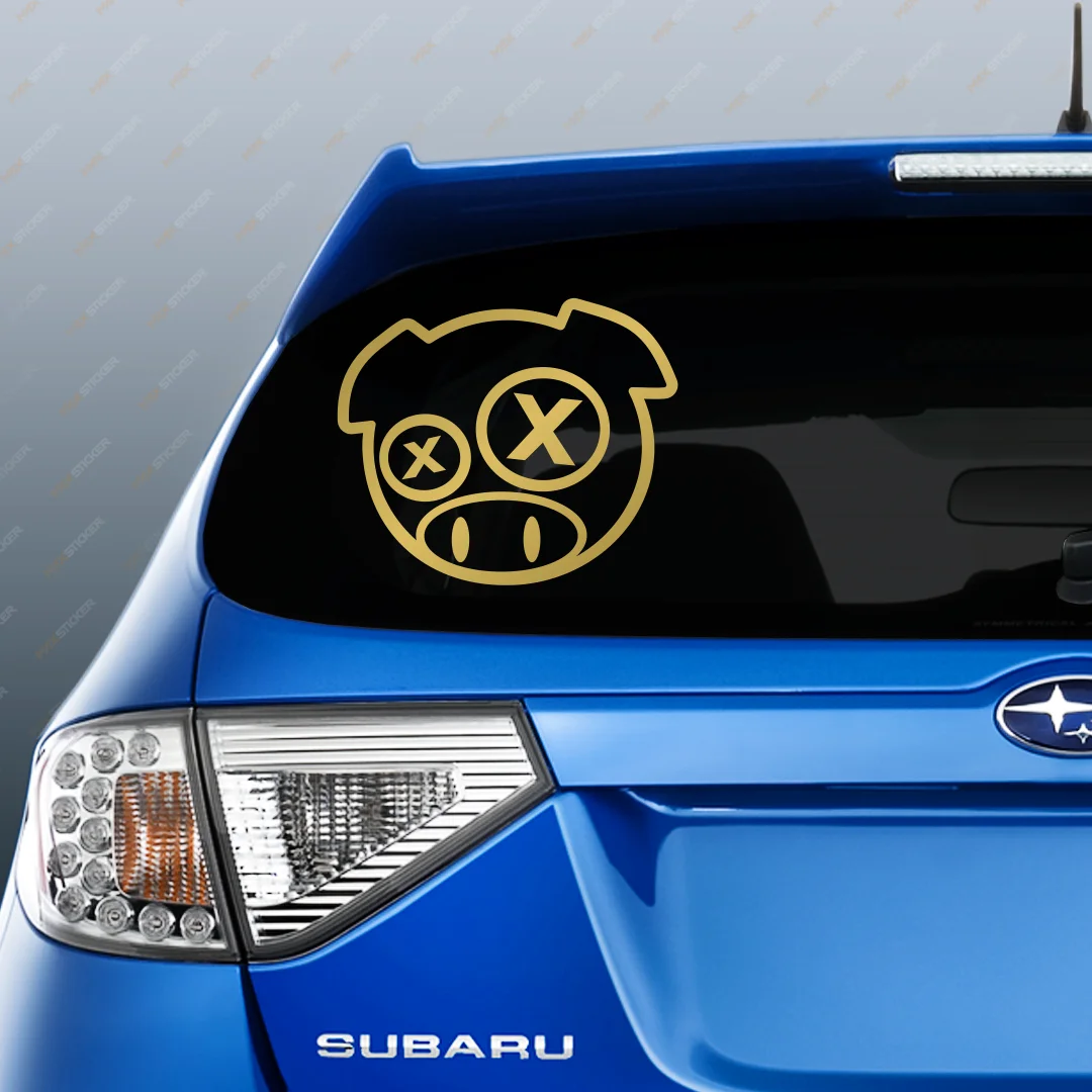 Стикер на авто - Свинка SUBARU виниловая наклейка виниловый стикер для Наклейка