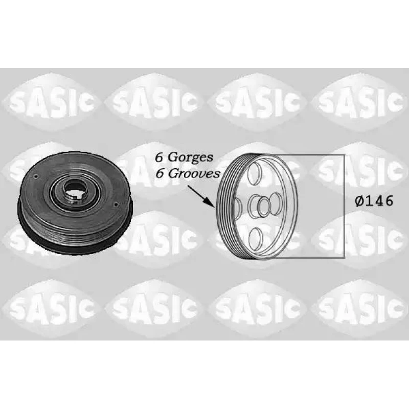 Шкив коленвала Sasic 2154013 Шкивы Запчасти |