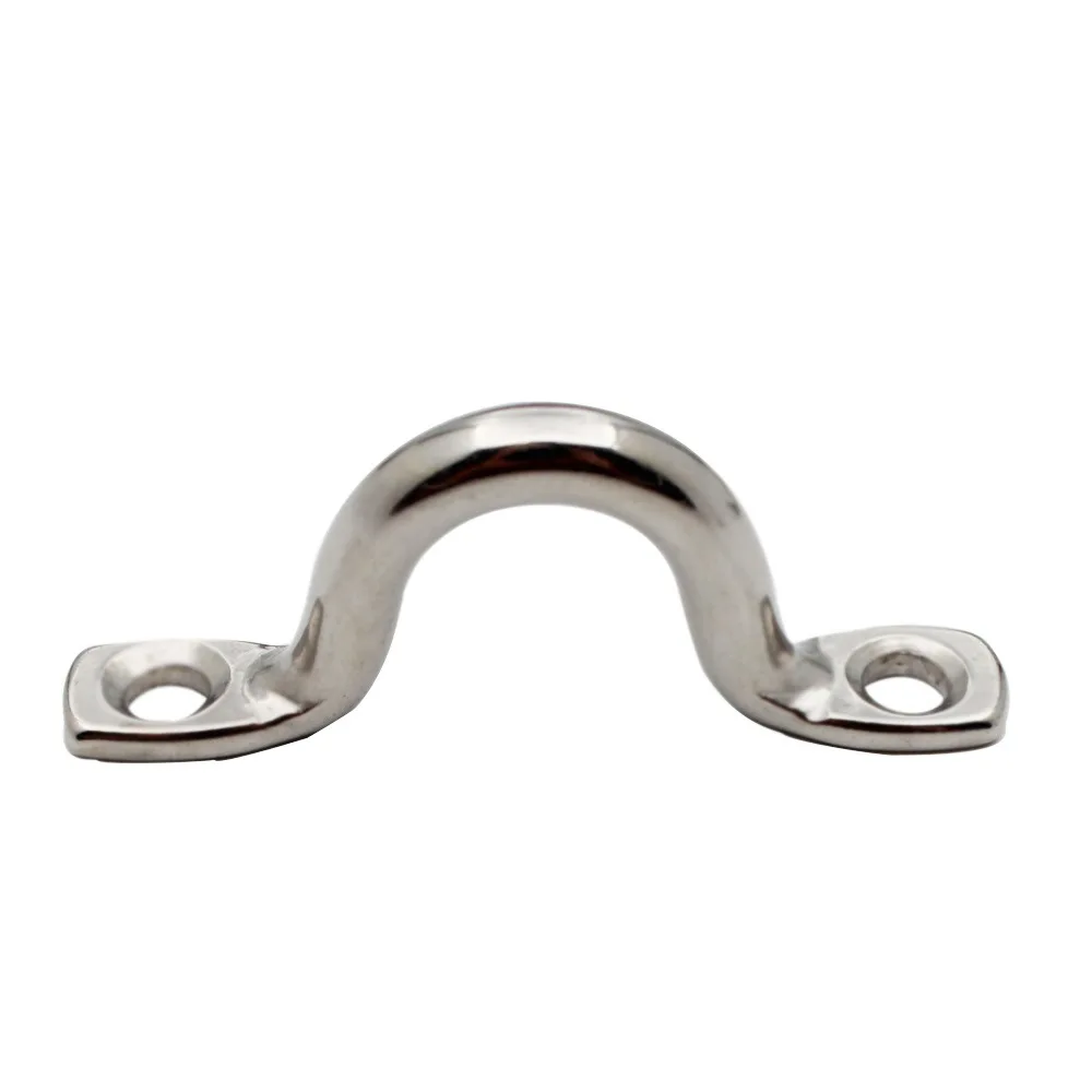 

8mm/10mm Wire Eye Straps Saddle Clip 316 Stainless Steel Boat Yacht Ship Marine Plate Staple Ring Hook Handle Doorknob