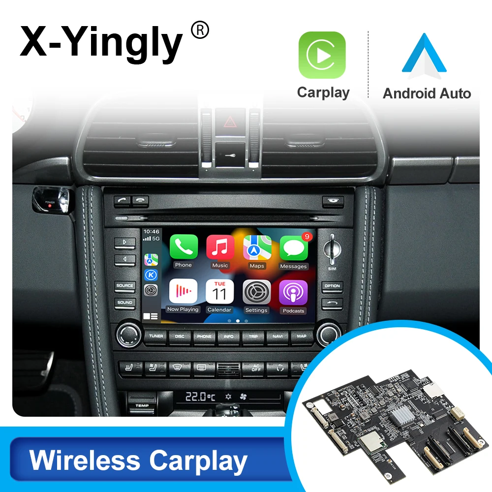 Беспроводной модуль Carplay PCM 3,0 для Porsche Cayenne Macan Boxster 911 OEM 7 дюймов Android Авто Mirror-Link