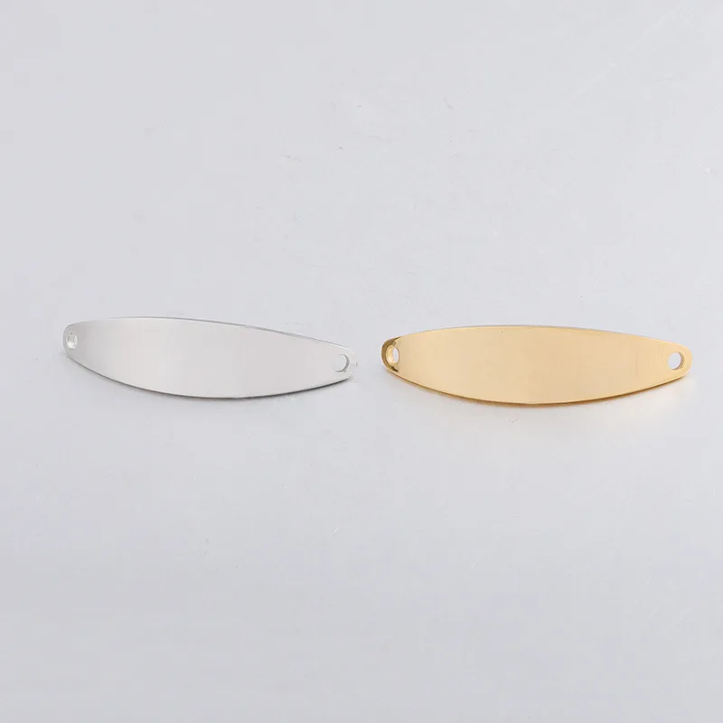 

Stainless Steel Pendant Blanks for Laser Engraving Jewelry Making Bracelet Charms With 2 pre-drilled Holes