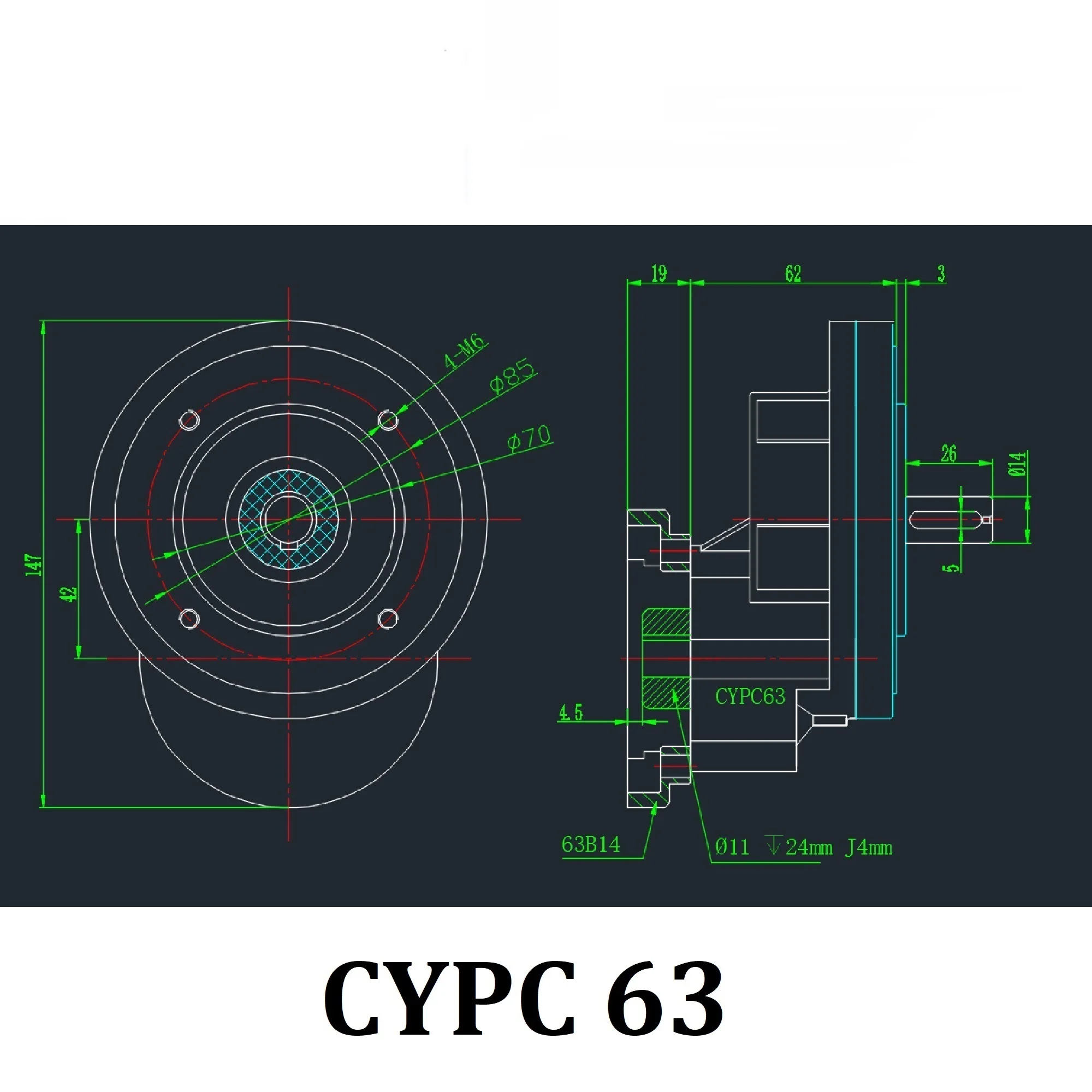 Червячный редуктор CHENYUE CYPC90, вход 1114 мм, выход 1419 мм, синтетическое масло (art.: 3920dc7f04975) - 3920dc7f04975