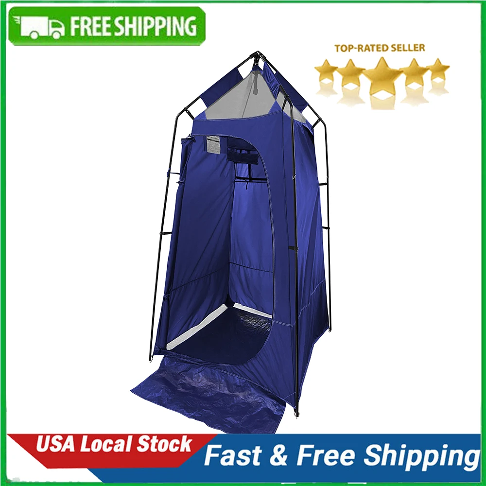 

Camping Shower and Utility Tent, 1-Person Capacity, 1-Room, Blue
