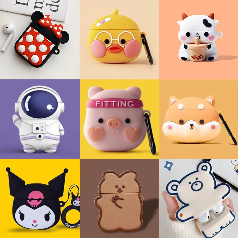 

For i9/i11/i12/inpods12 Headphone Box Cute Elmo Cookies Case Silicone Full Protective For Phone Bluetooth Cover