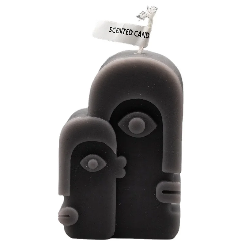 Креативные фигурные свечи с абстрактным лицом Современное украшение для дома