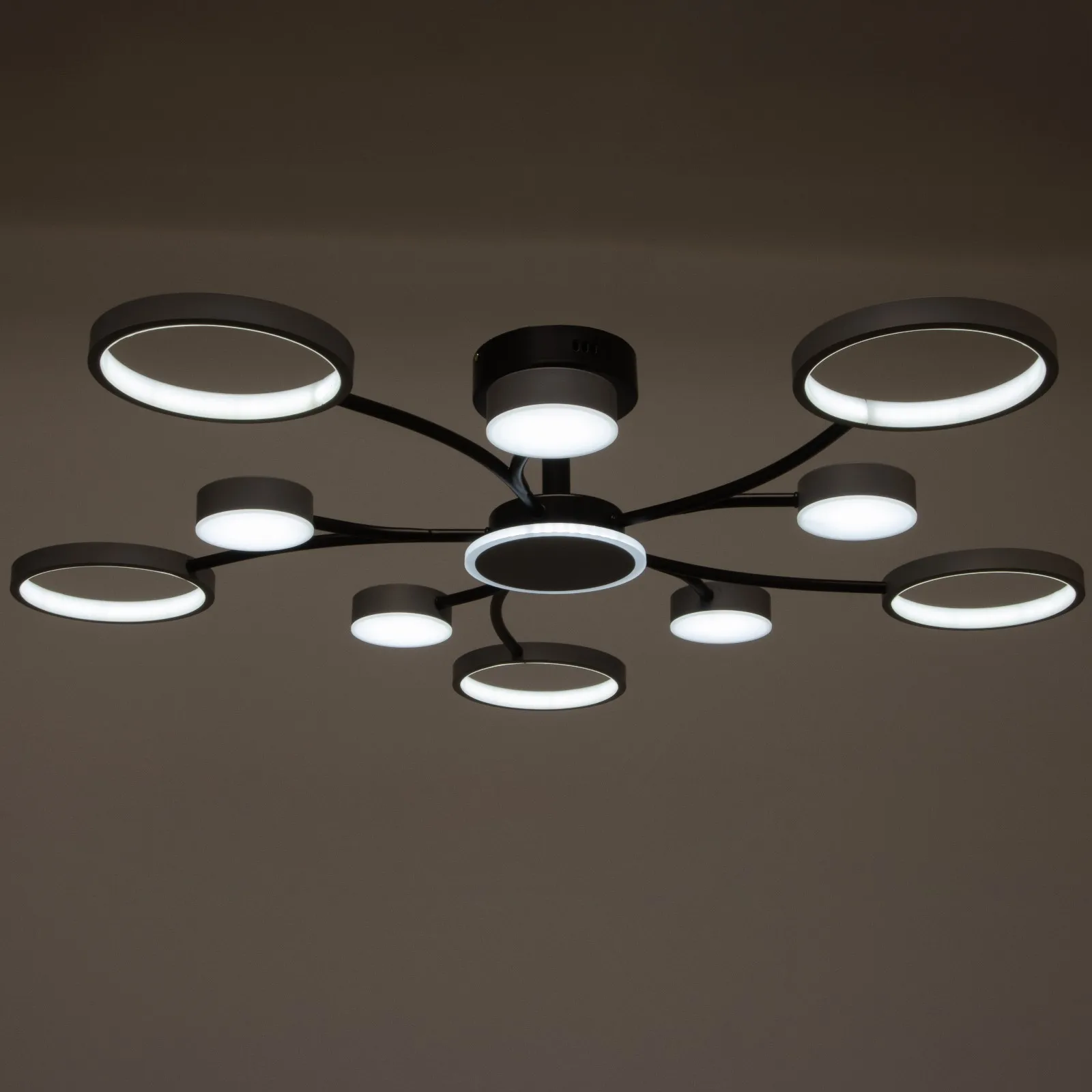 Люстра с ПДУ 2299/11GR LED 216Вт 3000-6000К серый 97х97х18 см BayerLux