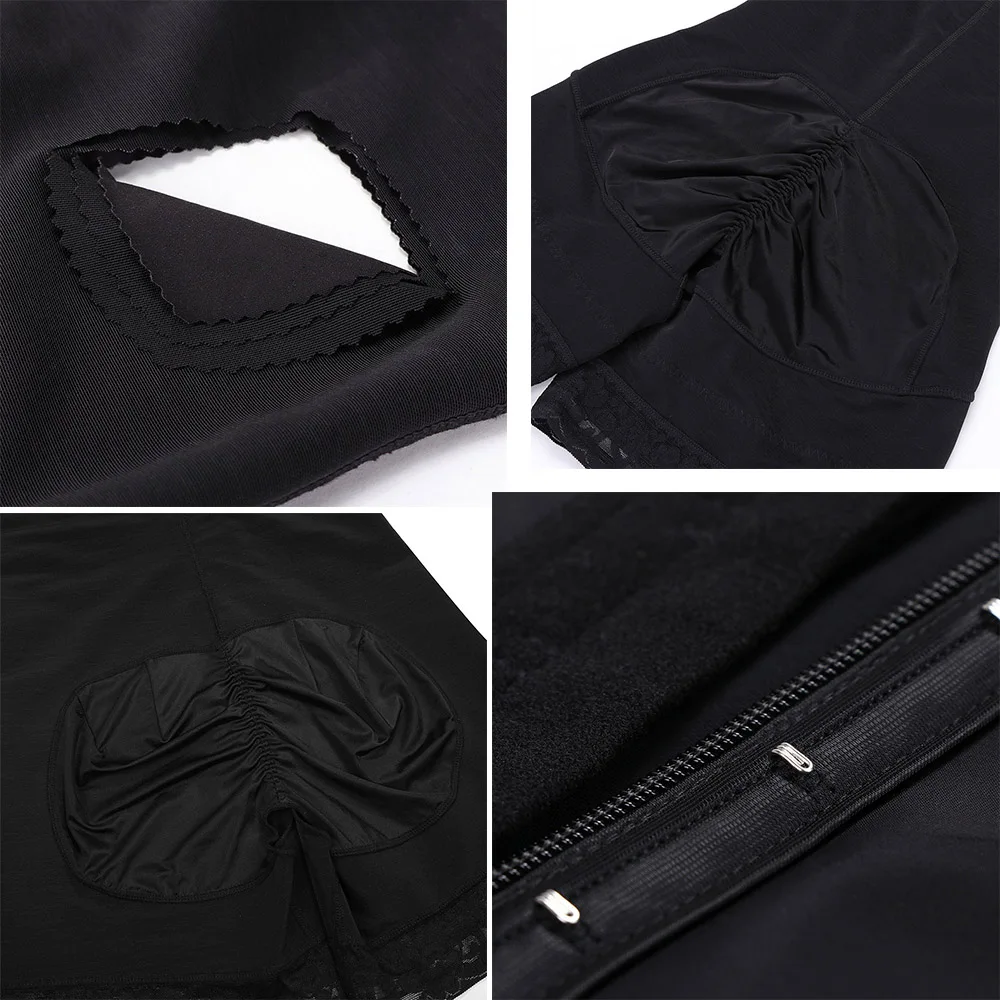 Double Compression Body Fajas Shorts Tummy Control Waist Trainer Butt Pads Seamless Hip Enhancer Panties