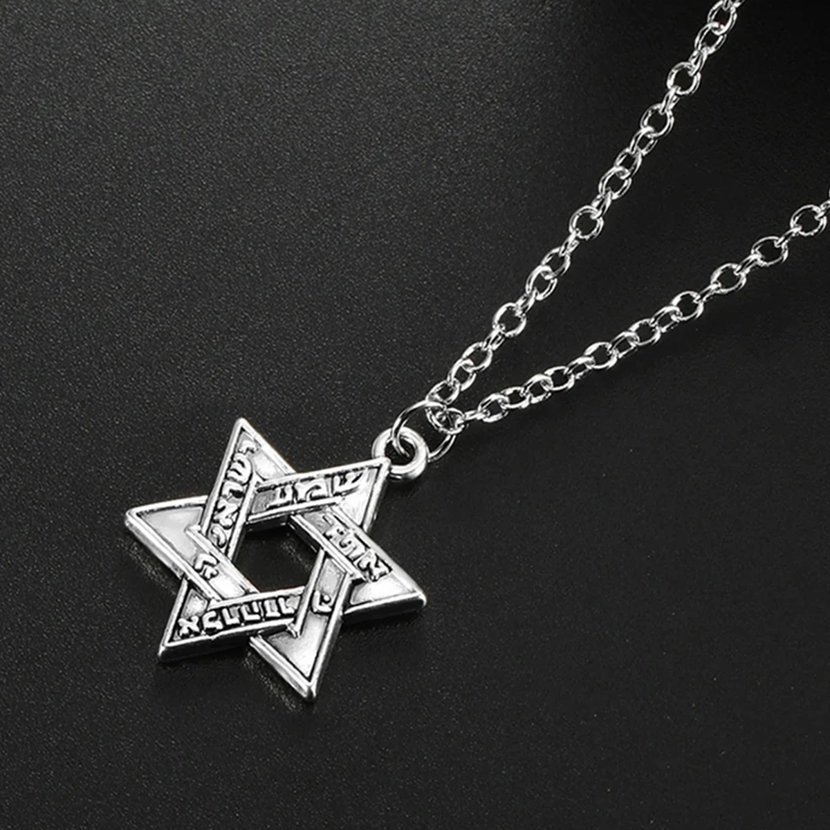 LIKGREAT Винтажное ожерелье с еврейскими буквами шестиконечное амулет ювелирный - Цена: 189