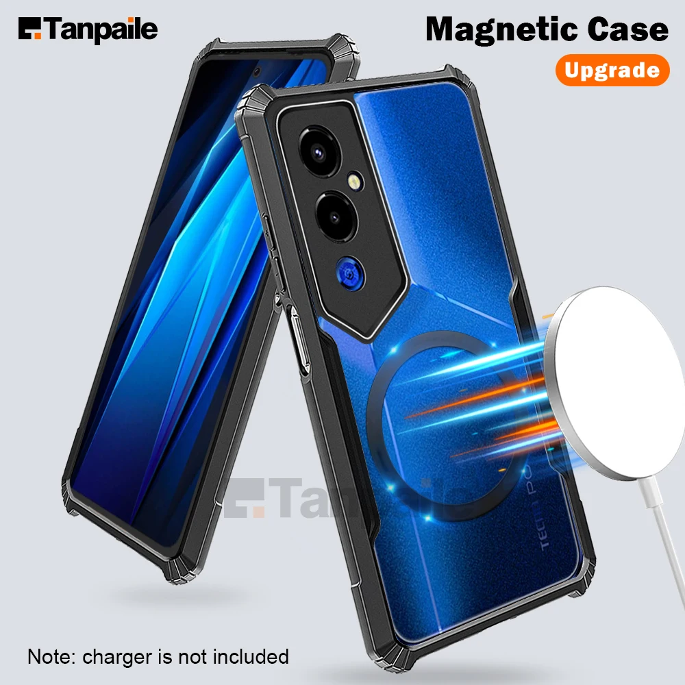 

Ultra Thin Magnetic Case For Infinix Tecno Pova 4 Pro 3 2 Shockproof Wireless Charging Magsafe Bumper Phone Cover