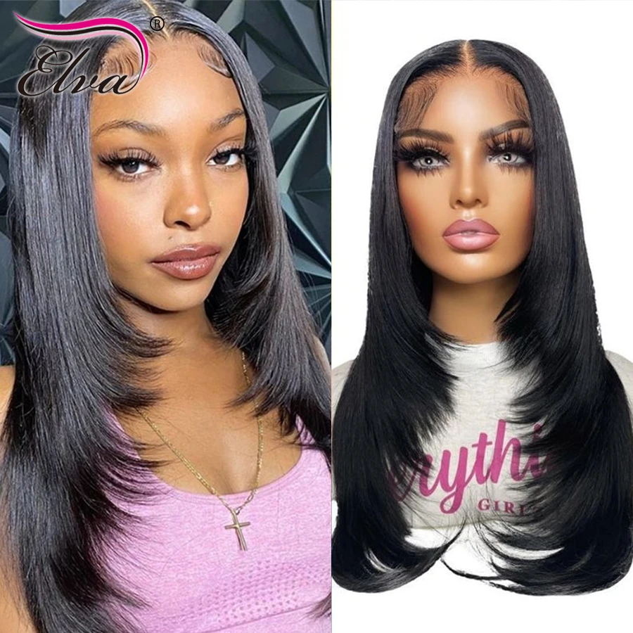 Парик с длинным Бобом на сетке спереди натуральные прямые волосы парик