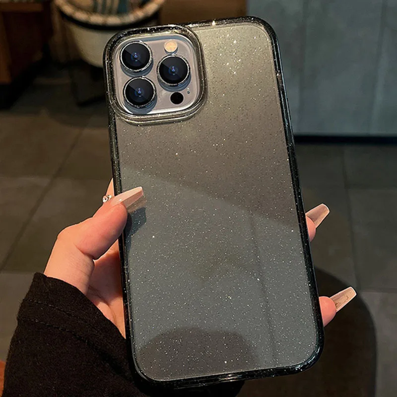 Luxury Bling Glitter Clear Case For iphone 11 12 13 14 Pro Max Mini X XS XR 6 6S 7 8 Plus iphone Case Soft Cover Case