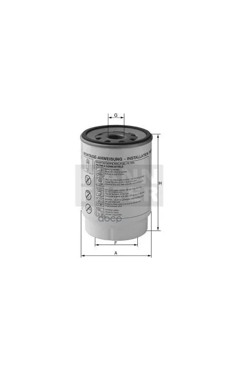 Фильтр Топливный [108 S80x3 H=231 1-14 Uns] Ford Krone MANN-FILTER арт. PL4201X