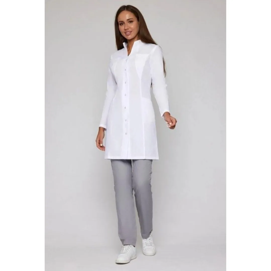 Халат женский 202 Ultra длинный рукав белый 40