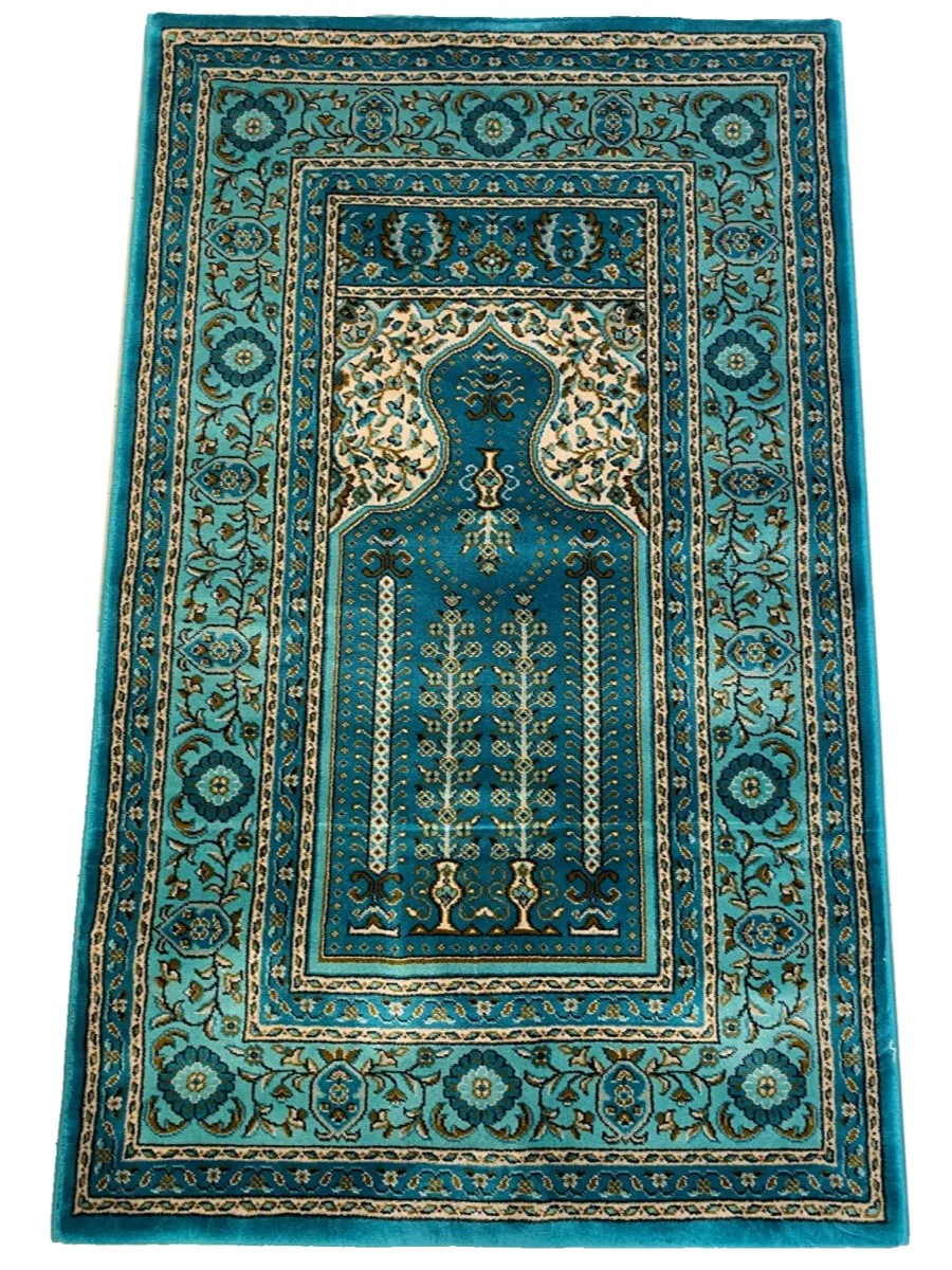 

Muslim Prayer Carpets Ottoman Style Wool Acrylic Prayer Carpet 80 x 125 cm Islamic Praying Rug Gift Sajadah for Salah non slip