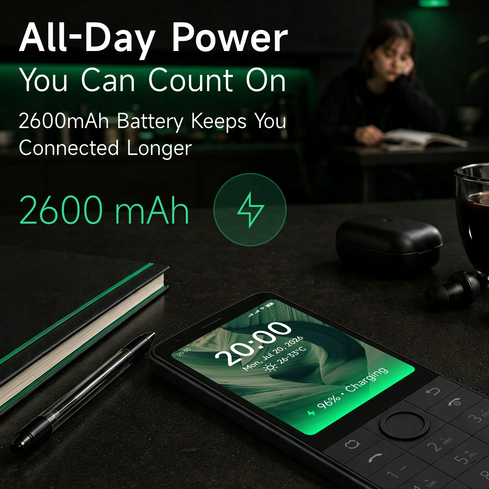 Фото Глобальная версия DuoQin J36, двухсимочный 4G смартфон с функциями Android 13, процессор MTK6761, 2.8-дюймовый сенсорный экран, 13 МП + 2 МП камеры, физическая клавиатура. №4