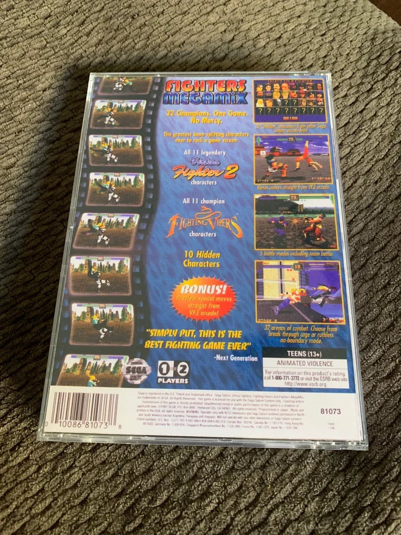 Фото Игровой диск Saturn Copy Disc Game Fighters Megamix для консоли SS, оптический привод, ретро-видеоигра с прямым чтением №1