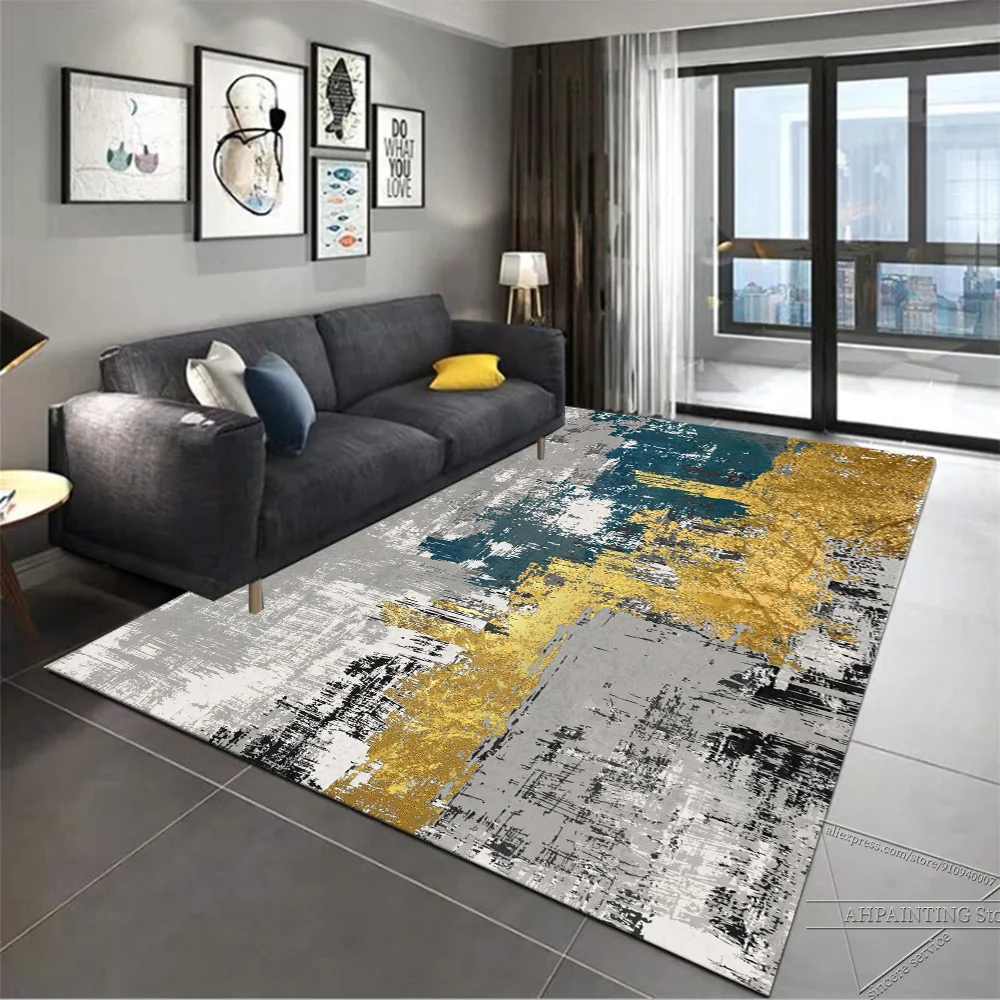 

Geometric Printed Carpet Living Room Large Area Rugs Modern Bedroom Decoration Carpet Washable Lounge Rug Sofa Coffee Table Mat