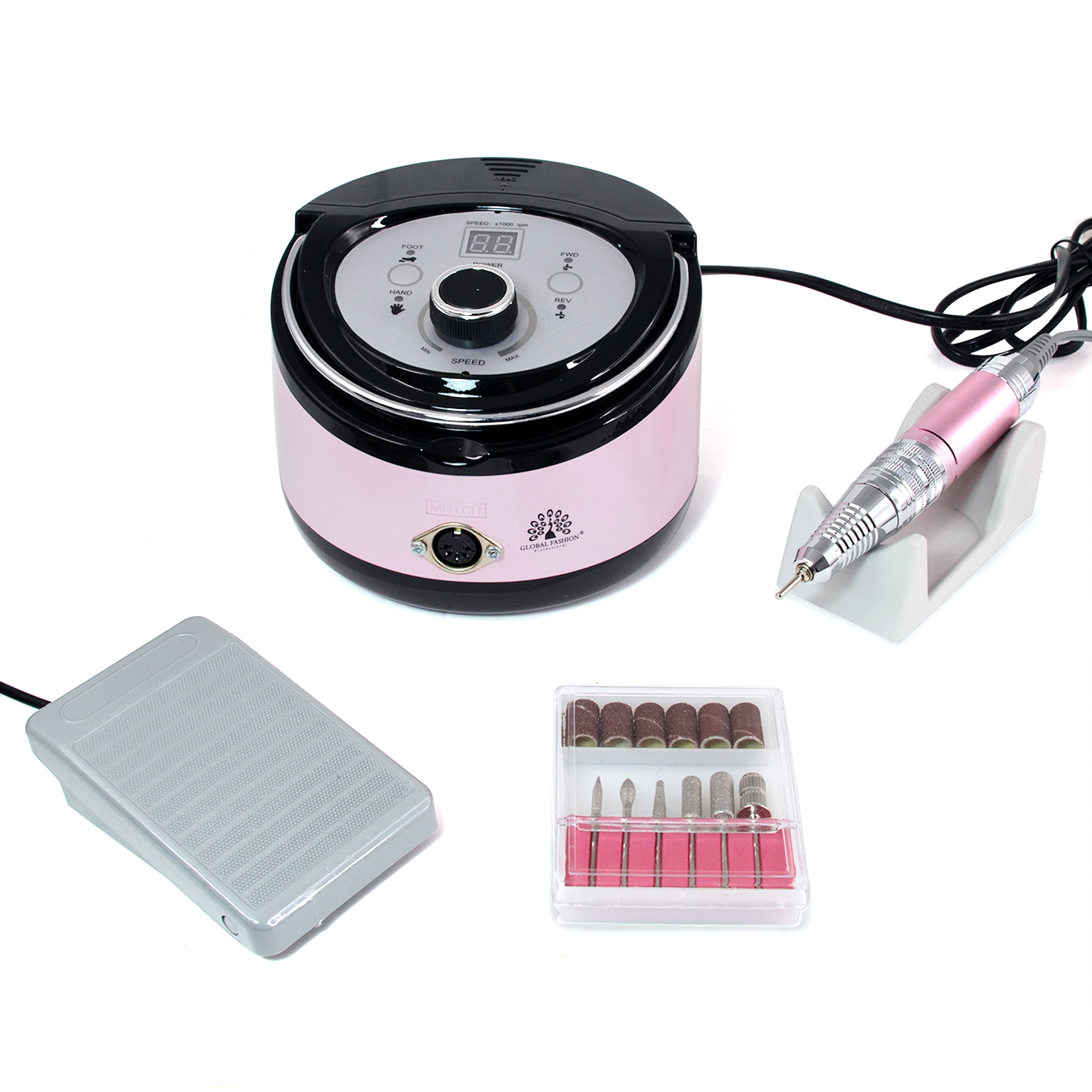 Аппарат для маникюра и педикюра 35000 об 65 ватт ZS-606-pink