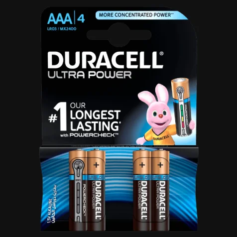 Батарейка AAA - Duracell LR03 4BL Ultra Power (4 штуки)