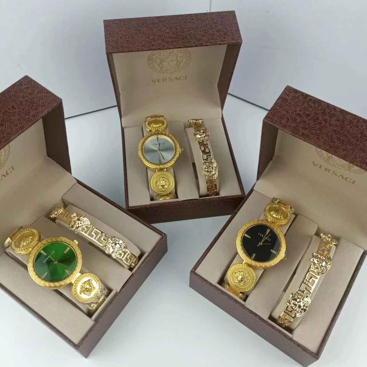 Женские кварцевые часы в стиле Версаче модный люксовый бренд ретро повседневные