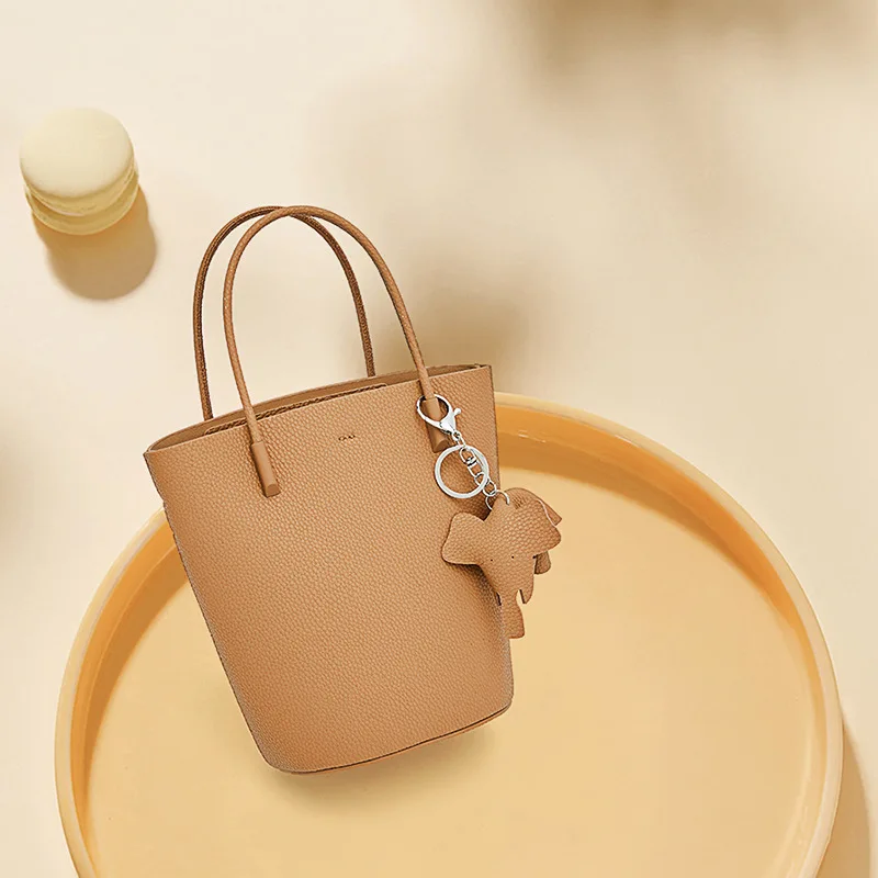 

2022 New Fashion Women Bags Handbags One-Shoulder Bucket Bags Hand-Carrying High-End Small Elephant PU Leather