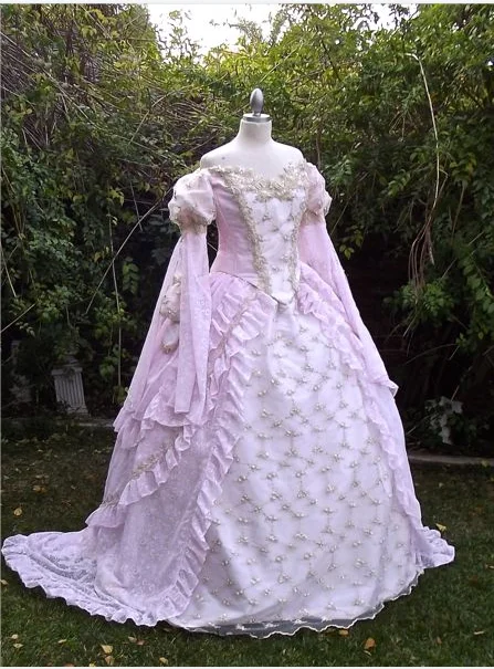 

Mermaid costume Pink Princess Dress Princess Wedding Dresses Princess Ball Gown Gothic Lace Off The Shoulder Bridal Gown