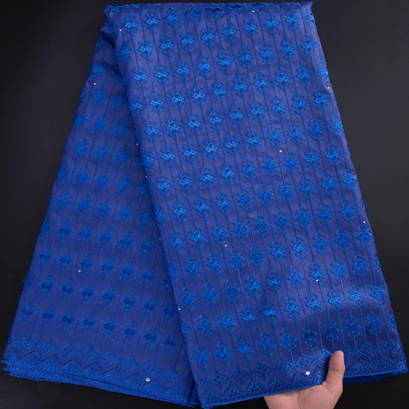 

SJD LACE African Cotton Dry Lace Fabric with Rhinestones 2023 Dubai Swiss Voile Lace Fabric for Sewing Men Party Dresses A3139