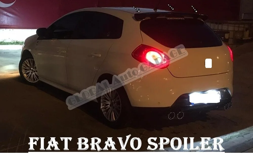 

For Fiat Bravo 2007-2013 Spoiler Auto Accessory Universal Spoilers Car Antenna For Car Styling Diffüser Flaps Splitter Black