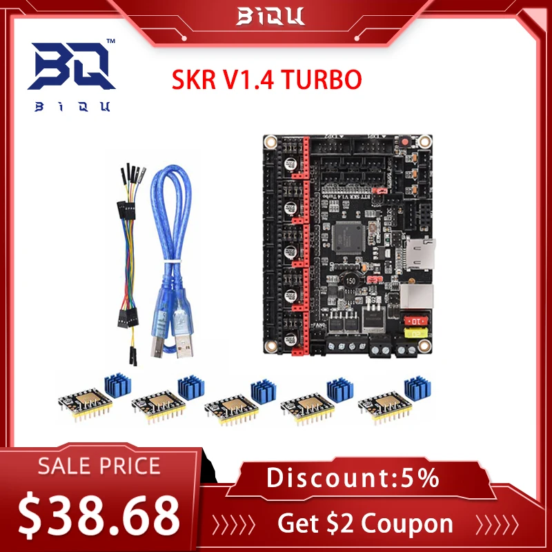 Плата управления BIGTREETECH BTT SKR V1.4 Turbo SKR2 TMC2209 TMC2208 детали для 3D-принтера MINI E3 V2 CR10 Ender 3