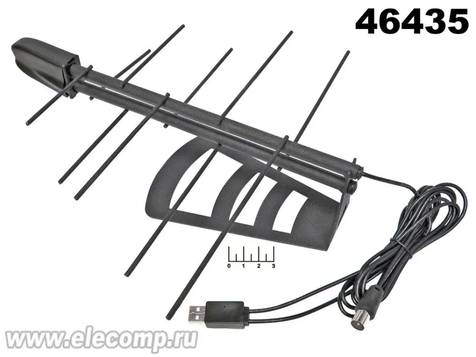 Антенна комнатная для цифрового ТВ Рэмо BAS-5114-USB Меркурий 2.0 с усилителем (питание