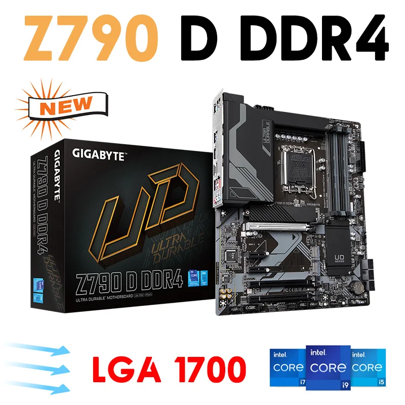 

Материнская плата Gigabyte Z790 DDR4 5333 МГц Z790 D DDR4 с поддержкой процессора Intel 12th 13th i3 i5 i7 i9 lga1700 M.2 128 Гб PCIe 5,0 Игровая материнская плата Intel Z790 поддержи...