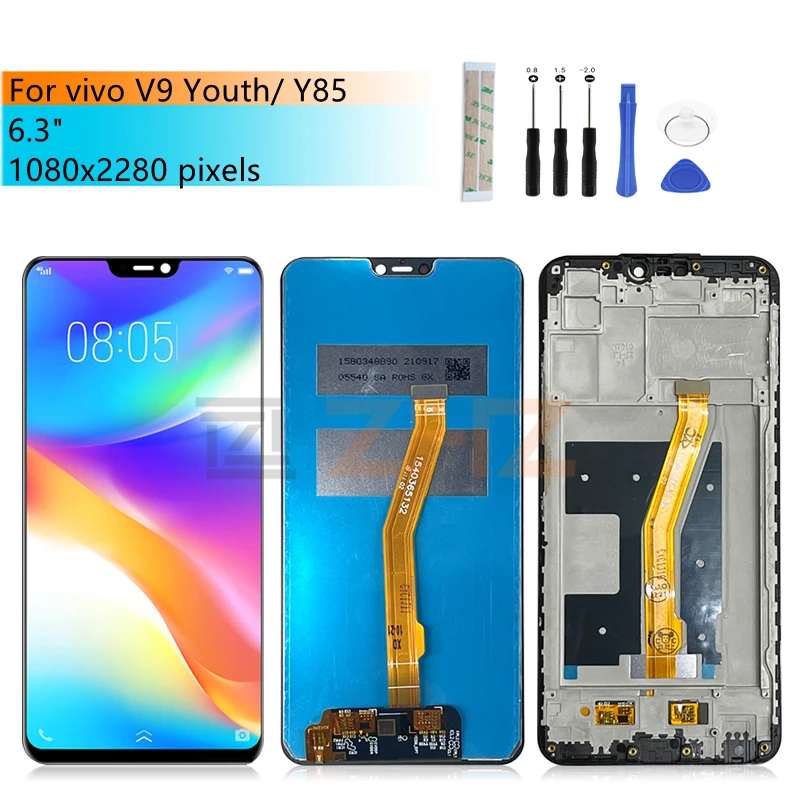 ДЛЯ Vivo Y85 LCD V9 Youth Display кодирующий преобразователь сенсорного экрана в сборе с рамкой 1727 1726, замена экрана, запасные части, бесплатный инструмент