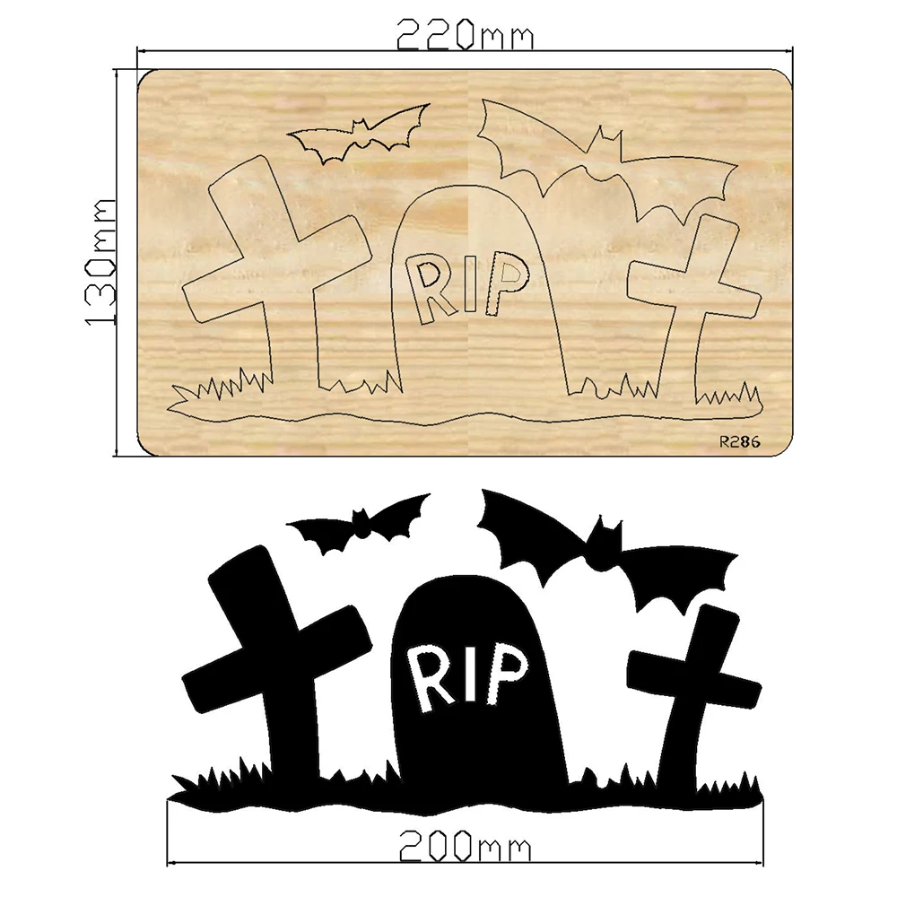 

Halloween Decorate Wooden Cutting Dies Scrapbooking DECOR HOME DIY Suitable for Market Universal Cutting Machine /R286
