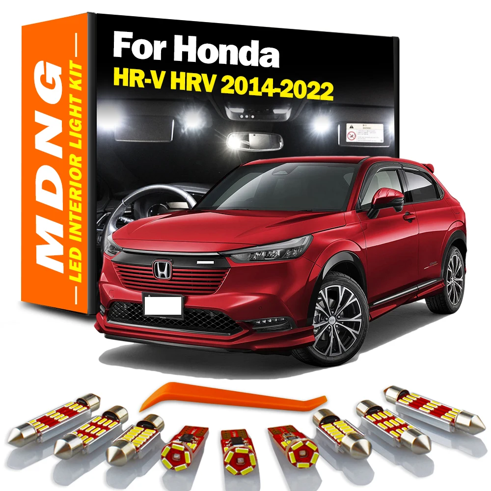 

MDNG 12Pcs Canbus LED Interior Dome Map Light Bulbs Kit For Honda HR-V HRV 2014 2015 2016 2017 2018 2019 2020 2021 2022 No Error
