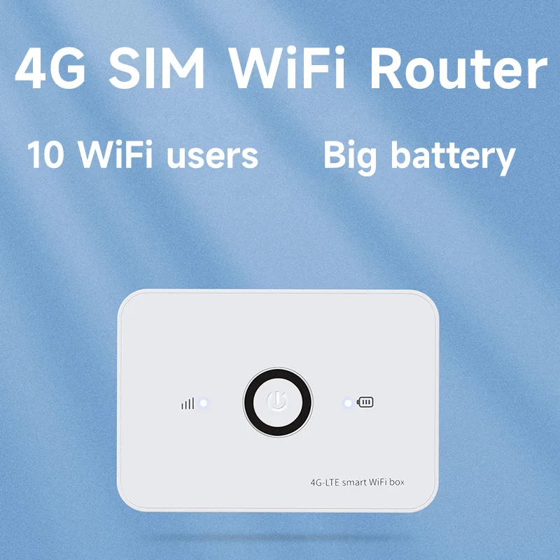 4G SIM card wifi router lte modem 10 WiFi users pocket MIFI hotspot built-in battery portable WiFi