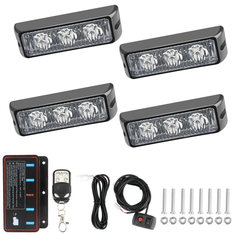 12/16/24 светодиодных автомобильных стробоскопических огней Водонепроницаемый