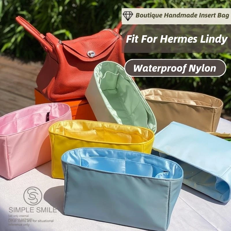 For HERMES Lindy Mini 26 30 34 Make up Organizer Felt Organizer Insert Bag Travel Inner Purse Portable Cosmetic Bag