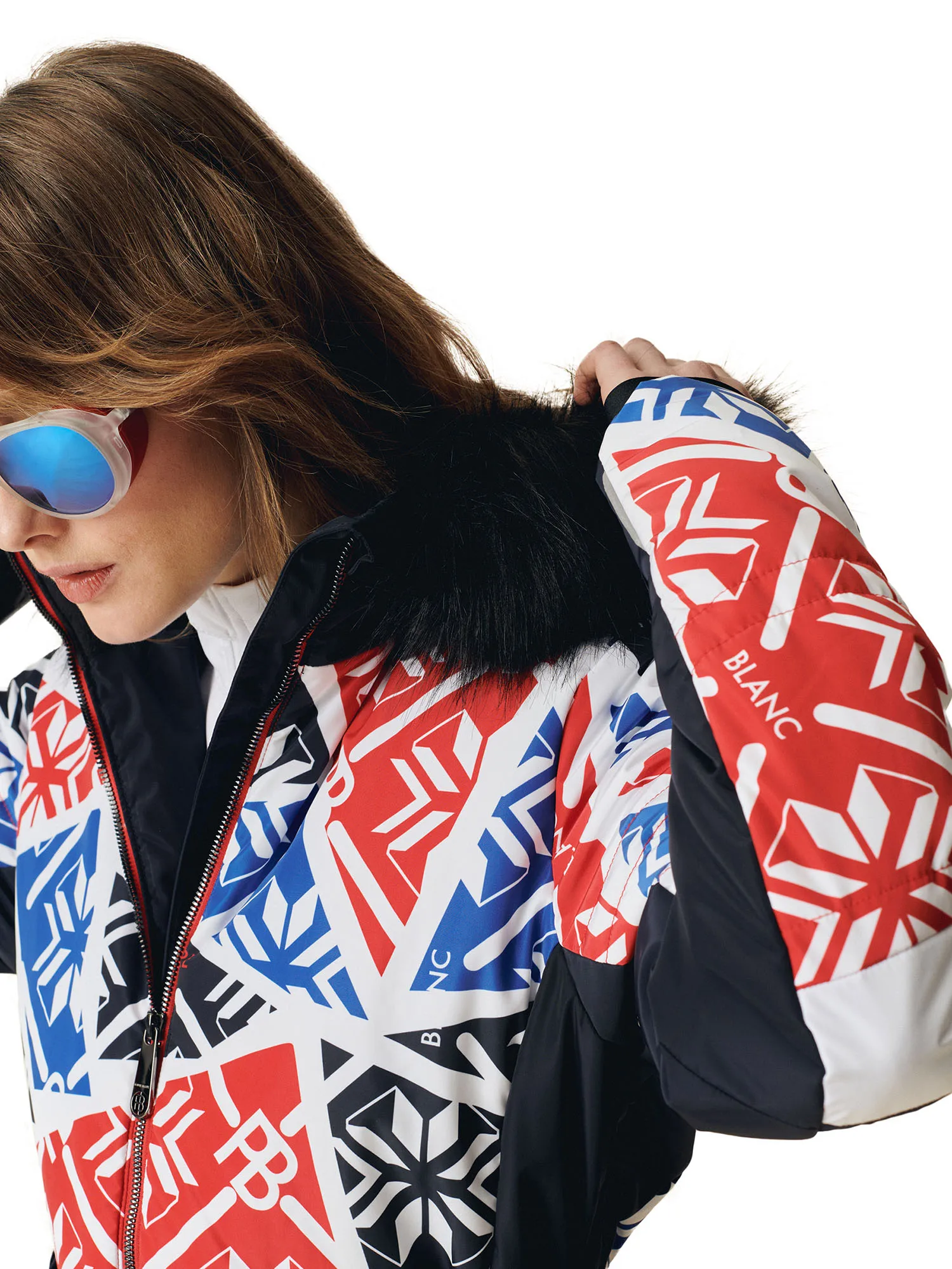 Куртка горнолыжная Poivre Blanc W24-1003-WO Print Scarlet Red