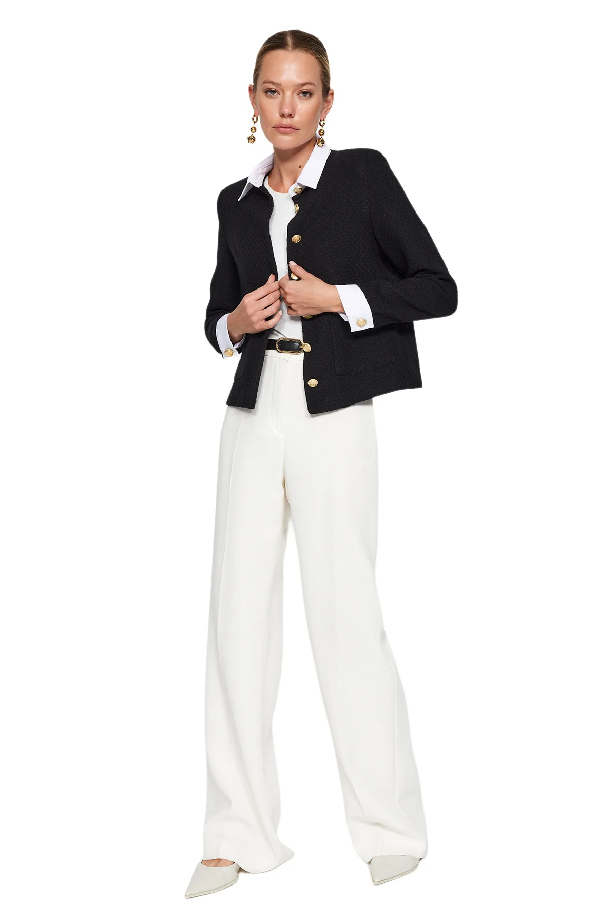 Модный дорожный женский деловой пиджак с длинным рукавом и прямым