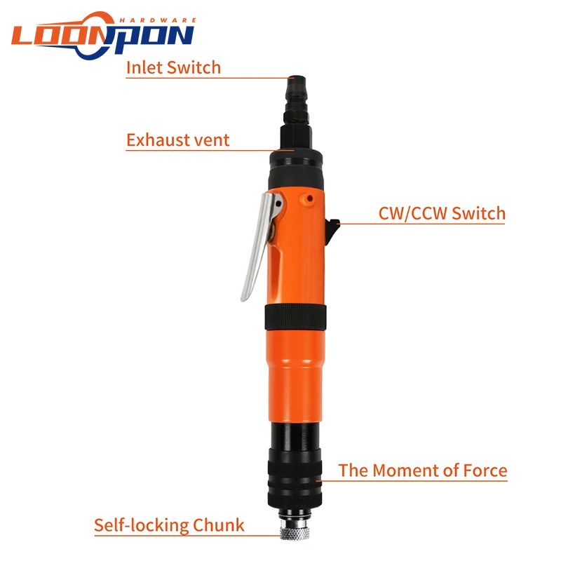 Фото Straight Shank Pneumatic Air Screwdriver with Double-headed Screwdriver  Torque Control Pneumatic Tools №4