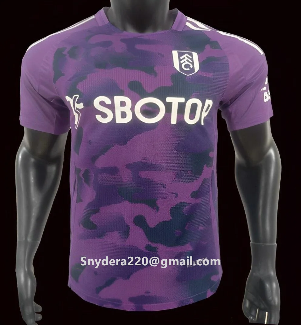 24/25 Третья фиолетовые быстросохнущие тренировочные рубашки Fulham